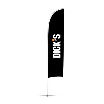 9ft Feather Angled Flag (with Cross Base)